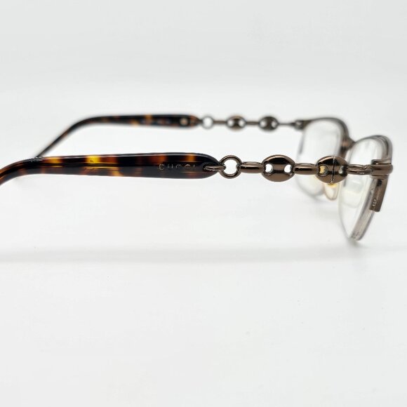 Gucci GG4237 CBX Chocolate Tortoise Semi Rimless Eyeglasses Frame Italy 52mm - Picture 5 of 13
